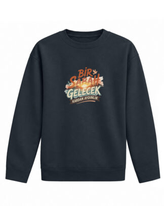 Bir Sabah Gelecek - Füme - Pamuklu Çocuk Sweatshirt