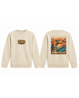 Hezarfen Ahmet Çelebi - Krem Pamuklu Çocuk Sweatshirt
