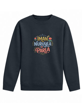 İman Nuruyla Parla - Füme Pamuklu Çocuk Sweatshirt